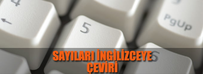 Türkçe İngilizce Sayı Çeviri